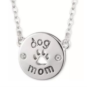 Pet Friends Jewelry Silver-Tone Dog Mom Pendant Necklace - NEW!